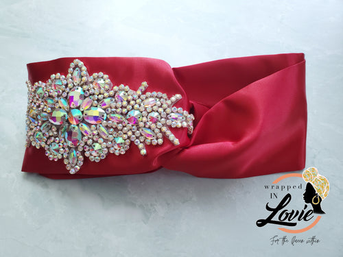 Sparkling Satin Red Headband