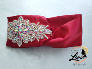 Sparkling Satin Red Headband