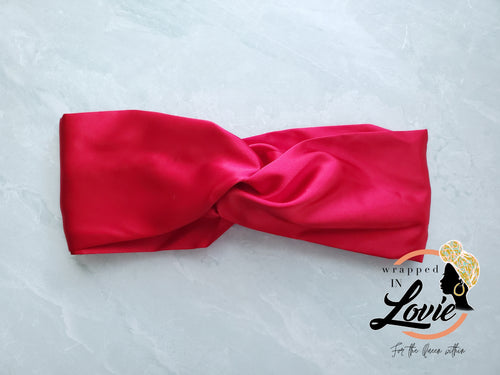 Simple Satin Red Headband