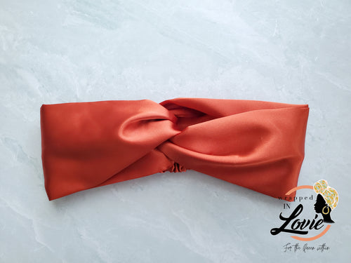 Simple Satin Rust Headband